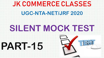 Silent Mock Test Series || Part-15 || 20 Expected Questions Of UGC-NTA-NET/JRF 2020 ||