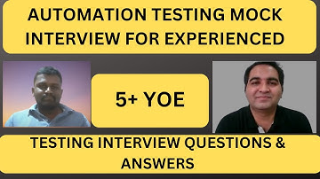 Software Testing Mock Interview| Automation Testing Interview| RD Automation Learning