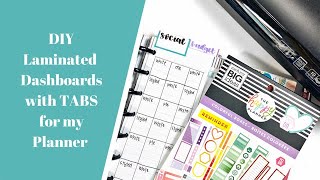 DIY Laminated Dashboards with TABS for your planner!
