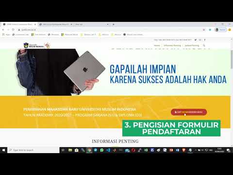 Tutorial Pendaftaran Berbasis Online Calon Mahasiswa Baru UMI Tahun Akademik 2020/2021