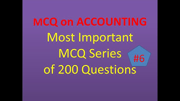 #6 Multiple choice questions of financial accounting (MCQ) for all exams  | NTA- NET 2020|  gk 2020