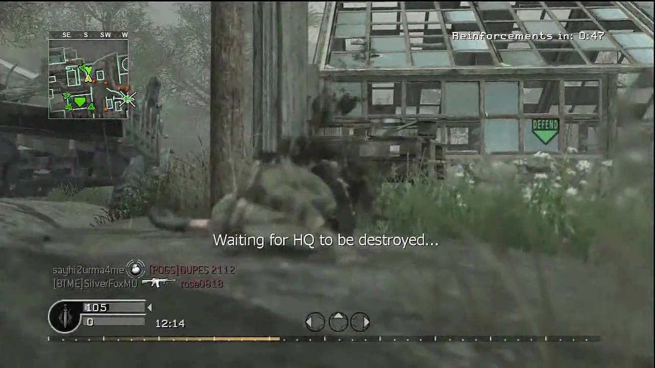 Call of Duty 4 Headquarters Match on Downpour 22-5