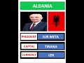 Capital and currency, presidentof Albania||#albania #upsc #railwayexam #ssc #youtubeshots