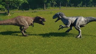 Indominus Rex VS T-Rex Jurassic World Evolution Steam: https://stor...