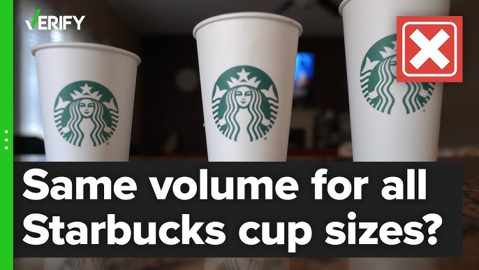 Viral video claims all Starbucks hot cup sizes hold the same amount of  liquid. That's false. 