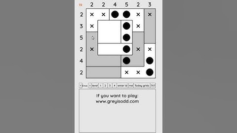 Grey is Odd - Today grids. Solution level 4 6X6 dated 04-09-2024