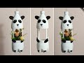 Cute panda hanging planter  plastic bottle craft ideas