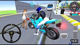 ✅3D Driving Class Simulator - Bullet Train Vs Motorbike - Bike Driving Game - Android Gameplay