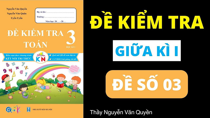 Dđề kiểm tra giữa kì 1 môn toán lớp 3