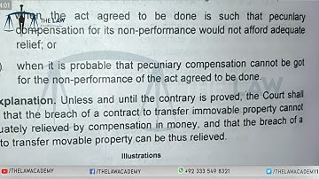 Contracts Which May Be Specifically Enforced | Specific Performance of Contracts | Specific Relief