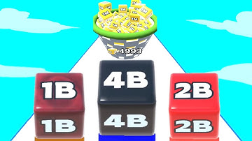 JELLY RUN 2048 infinity Mode Asmr Game Level Up Jellys 1B,2B,4B