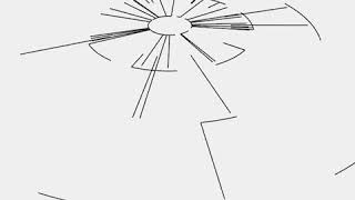 Random walk on circumference. Draw by openFrameworks