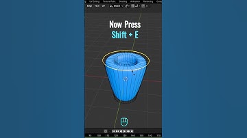 Blender Quick Tips #01: Sharp Edges (Shift + E)  #3d #blender #blender3d #blendertutorial