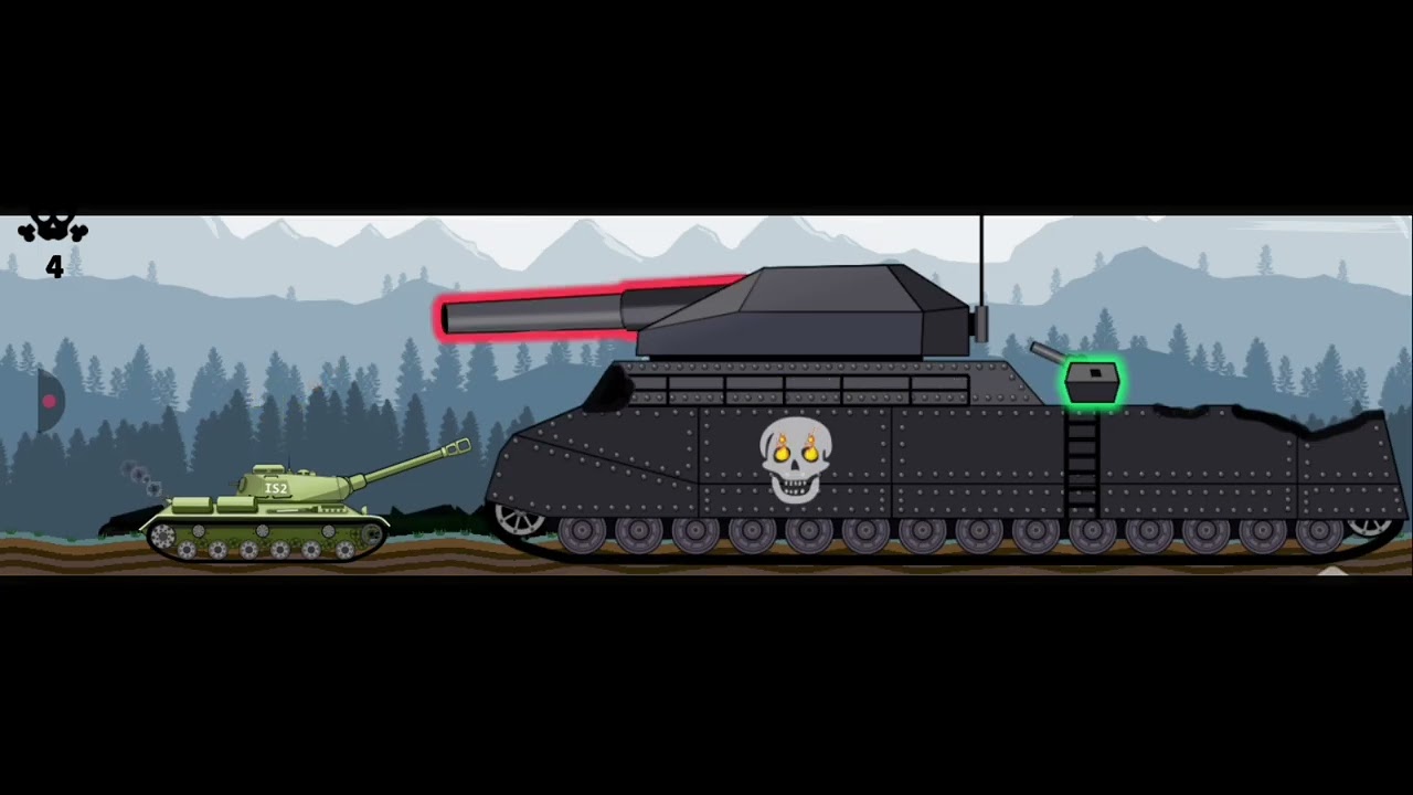 IS 2 VŜ Landkeruzer P 1000 Rattle in Tank Battle war 2d: VS Boss