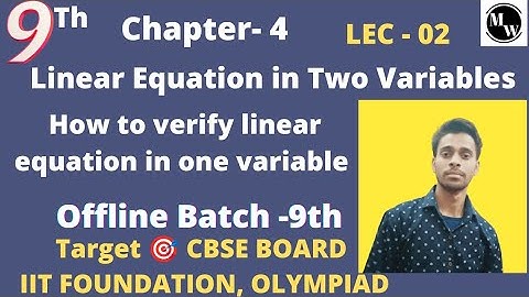 Linear equations in Two Variables | Offline Batch | @Maths Wallah - Mohit Saxena