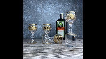 Ly Rượu Shot Pha Lê Tiệp Khắc Mạ Vàng Strena