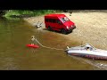 Rc WAKEBOARDING,rc boat launch,rc scale truck 4x4 MERCEDES-BENZ.