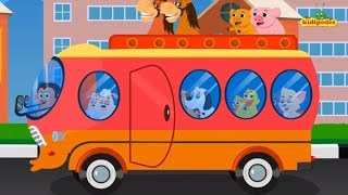 Wheels On The Bus - Nursery Rhyme Animal Sounds Twist I Songs For Children