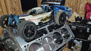 Nitro Mayhem and my Ls3 bottom end!! My toys!! I got some parts for tomorrow. #rccars #diy #rc #ls3