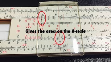 Circle area calculation with a slide rule