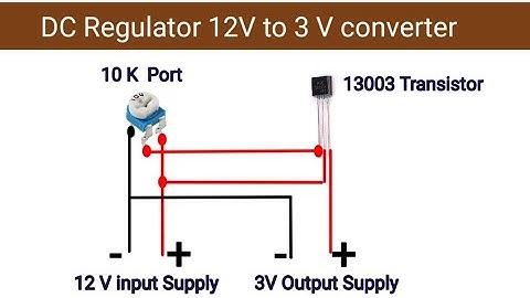 DC Regulator/ 12v to 3v converter. using 13003 transistor.