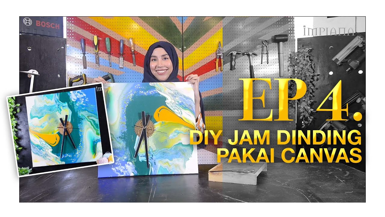 DIY Jam Dinding  Guna Canvas Buat  Sendiri  StayAtHome EP 