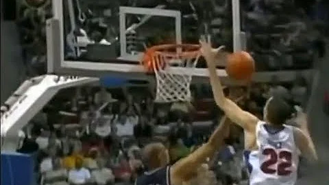Tayshaun Prince - Chasedown Block on Kerry Kittles...