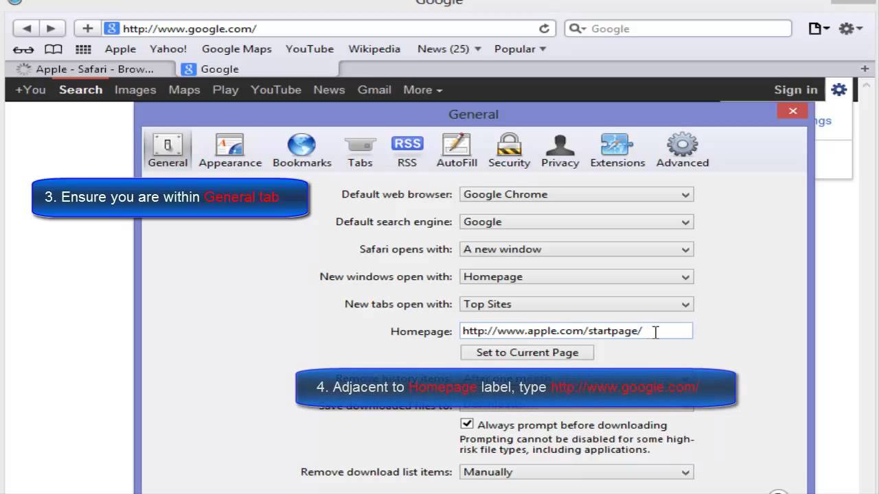 How Do I Make Google My Homepage On Safari YouTube