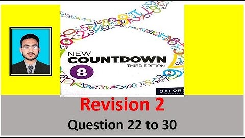 Class 8 Math Revision 2 Question 22 to 30 | New countdown third edition class 8 | Revision 2 algebra