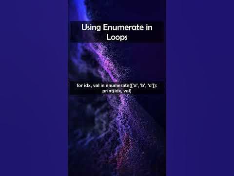 Python - Using Enumerate in Loops - YouTube