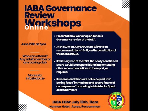 IABA EGM 2022: Governance Review Workshop 2