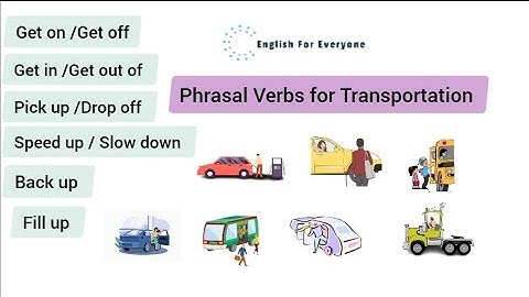 Phrasal Verbs for Transportation -GET ON , GET OFF , GET IN , GET OUT OF...