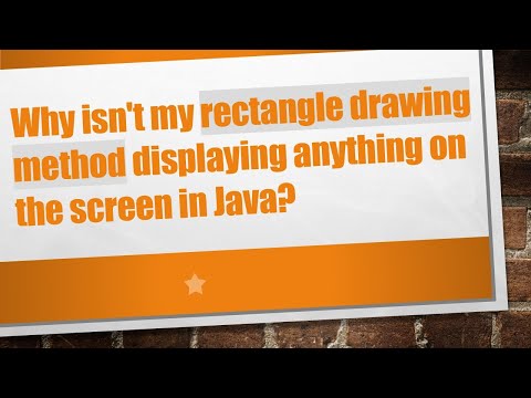 Why isn't my rectangle drawing method displaying anything on the screen in Java?