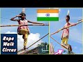 Rope Walk Circus | Indian Street Circus Show | Poor Girl Performs Rope Circus in Village | Shruti TV