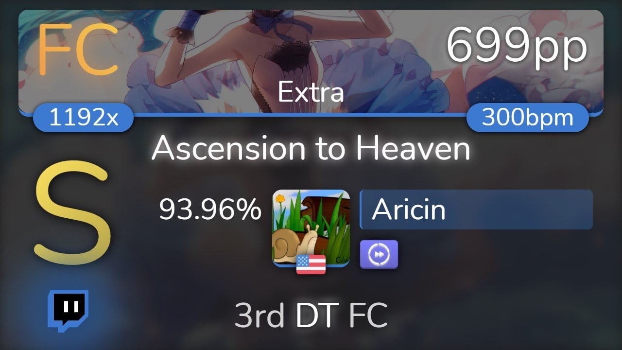 Live Aricin Xi Ascension To Heaven Extra Dt 93 96 699pp Fc Osu Youtube