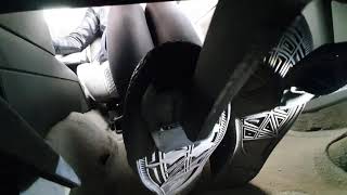 UNDER PEDAL CAMERA Driving & Pedal Pumping Black Sneakers PREVIEW