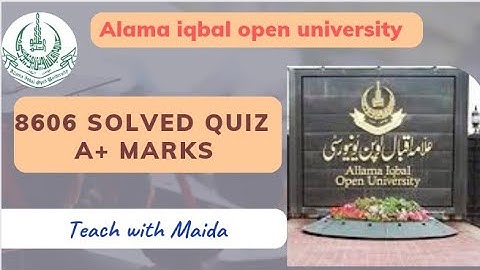#8606 Solved #Quiz || #aiou #solvedquiz #aiou_guess_paper