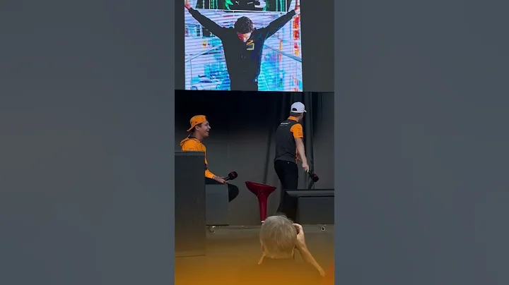 Oscar recreates George's pose 🤣 #f1 #formula1