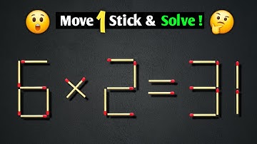Only 1% Can Solve This Matchstick Puzzle! Stick puzzle 6×2=31