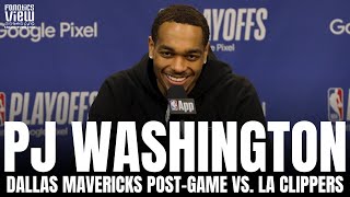 PJ Washington Reacts to Dallas Mavs Series Win vs. LA Clippers & Kyrie Irving "Mamba" Performance
