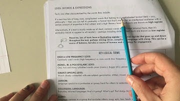 A level English Language - independent learning 2 - Lexis and Semantics