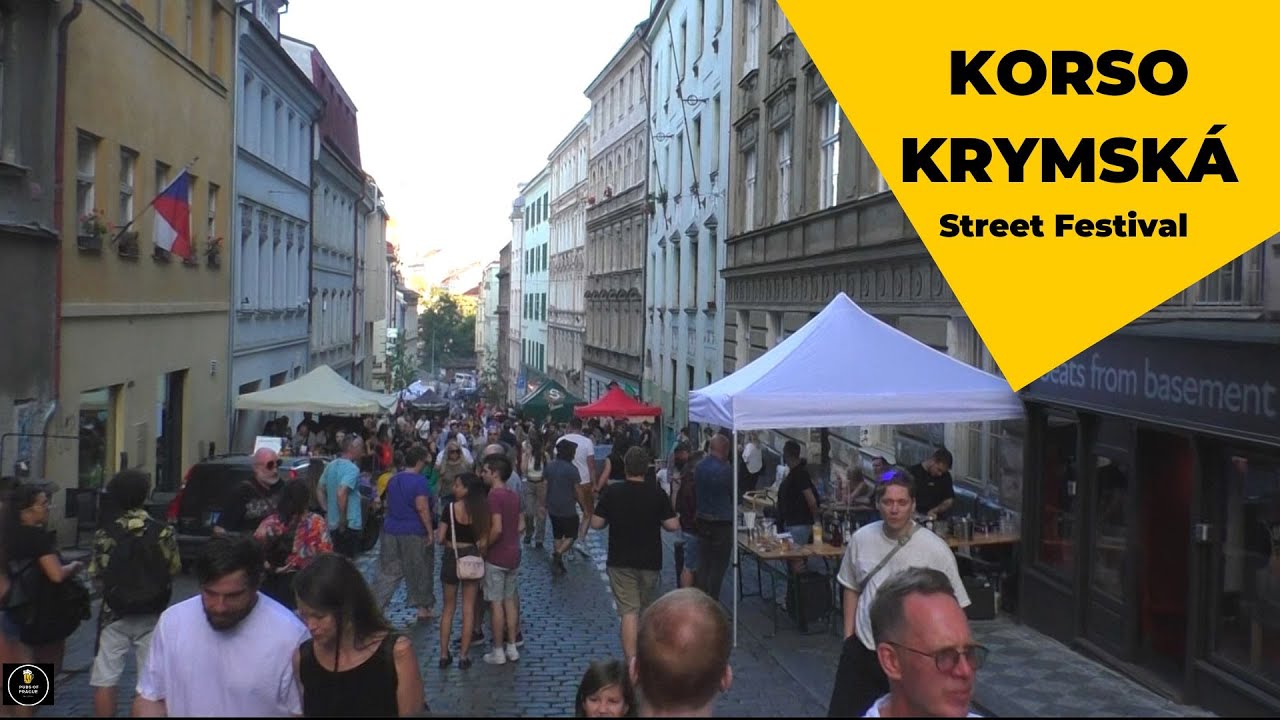 Korso Krymska Street Festival walk through - Prague Street food