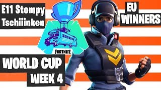 E11 Stompy & E11 Tschiiinken Fortnite World Cup Highlights - EU Winners [Fortnite Tournament 2019]