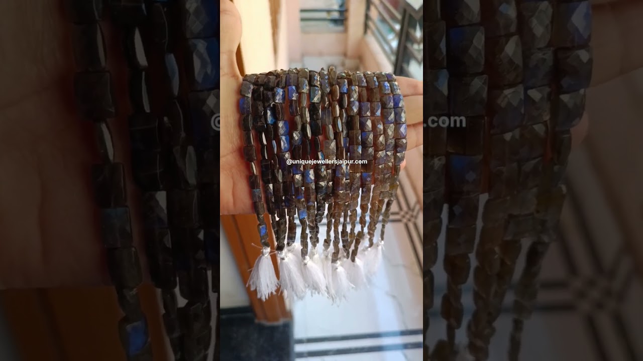 Labradorite Faceted Chicklet Beads 