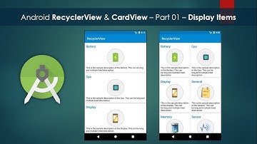Android RecyclerView & CardView - Part 01 - Display Items