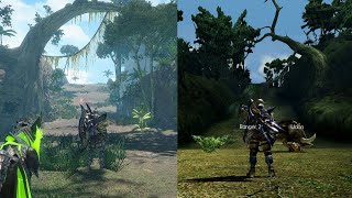 MH Rise Sunbreak - Jungle Map Sunbreak VS MHGU Comparison