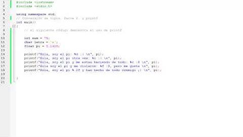 C++ Conversion de Tipos y la funcion printf y codigo ASCII