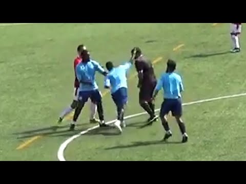Referee Punched In Face By Footballer During Amateur Friendly Match