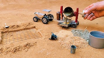 diy tractor making science project concrete bridge  miniature tools
