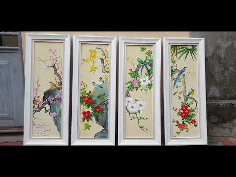 BỘ TRANH TỨ QUÝ - TRANH PHONG THUỶ